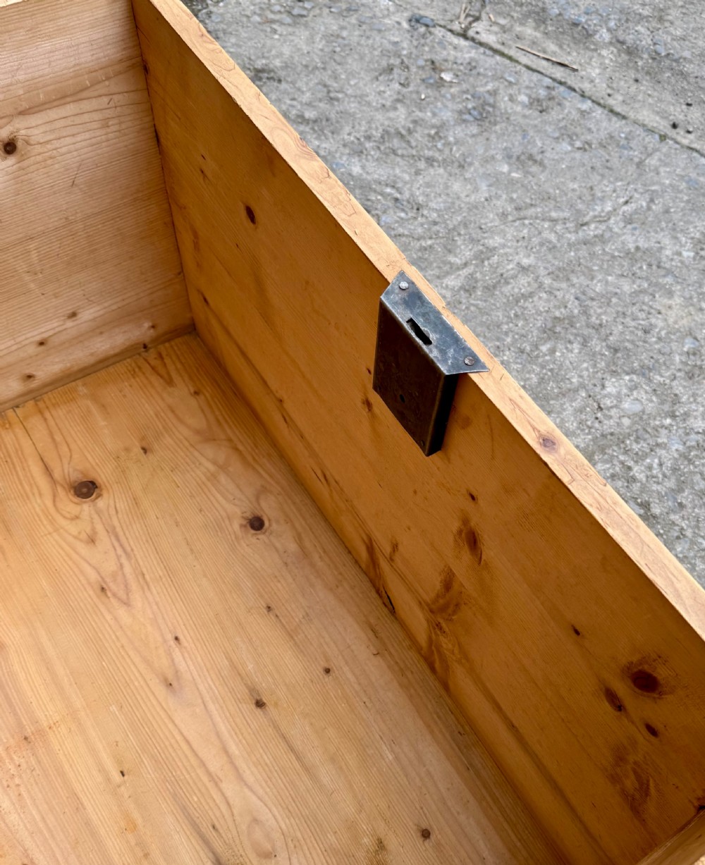 Large Antique Continental Pine Blanket Box View XII