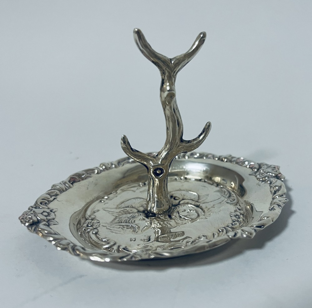 Antique Silver Ring Tree View IX