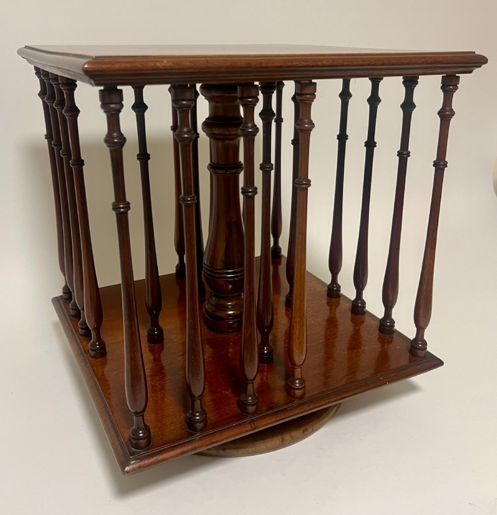 Antique Tabletop Revolving Bookcase View IX