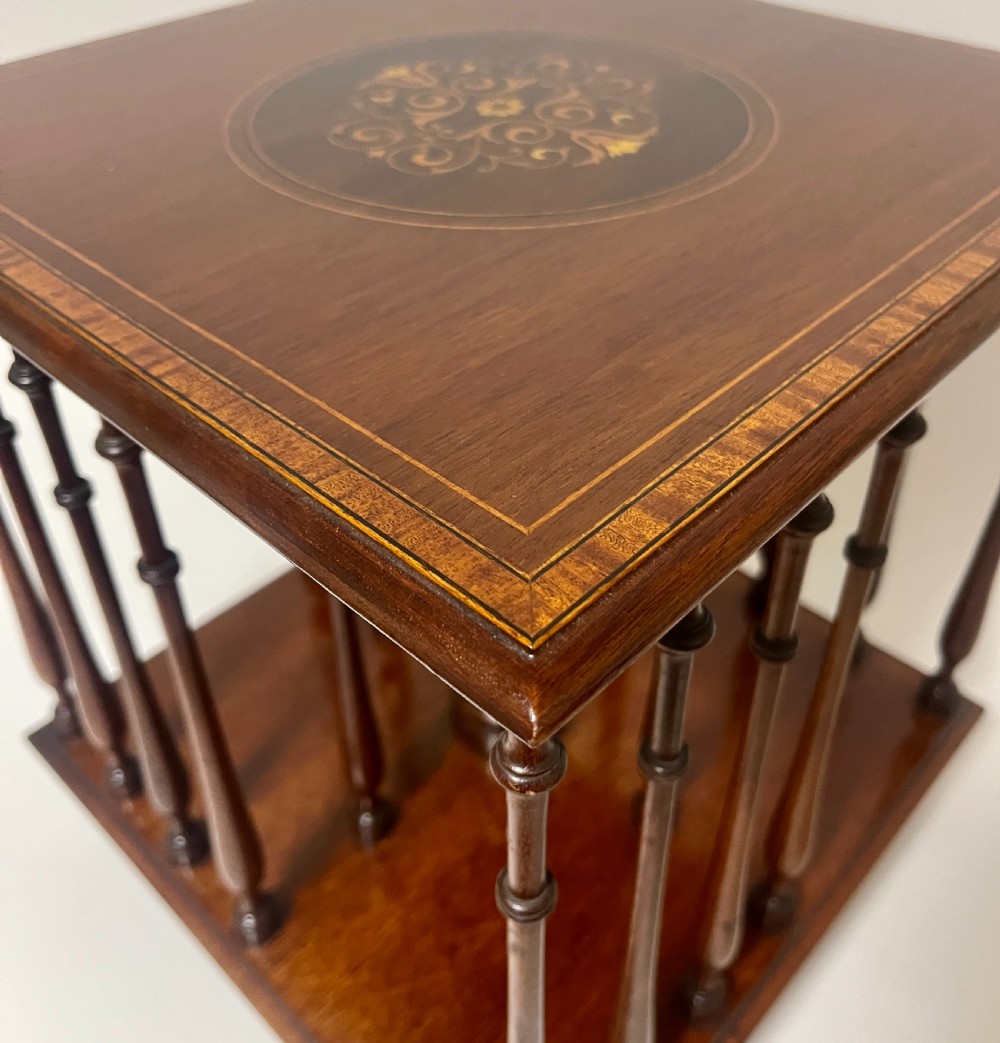 Antique Tabletop Revolving Bookcase View XIII