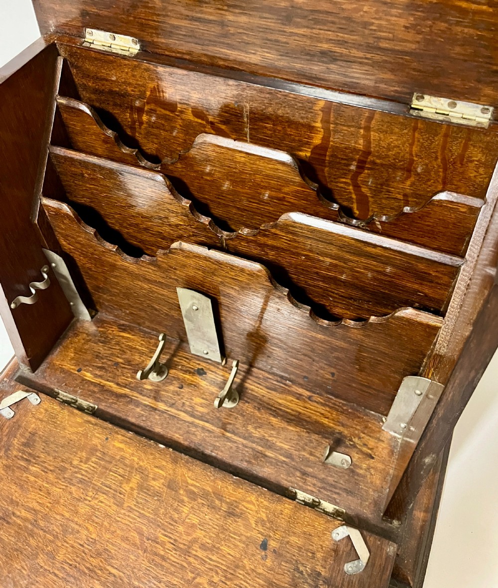 Antique Oak Stationery Cabinet View V