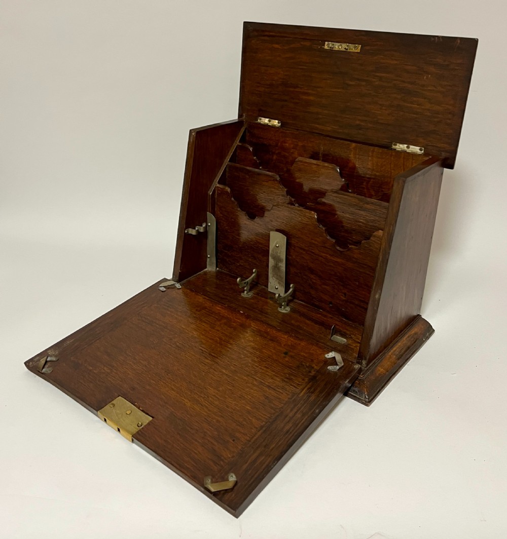 Antique Oak Stationery Cabinet View IX