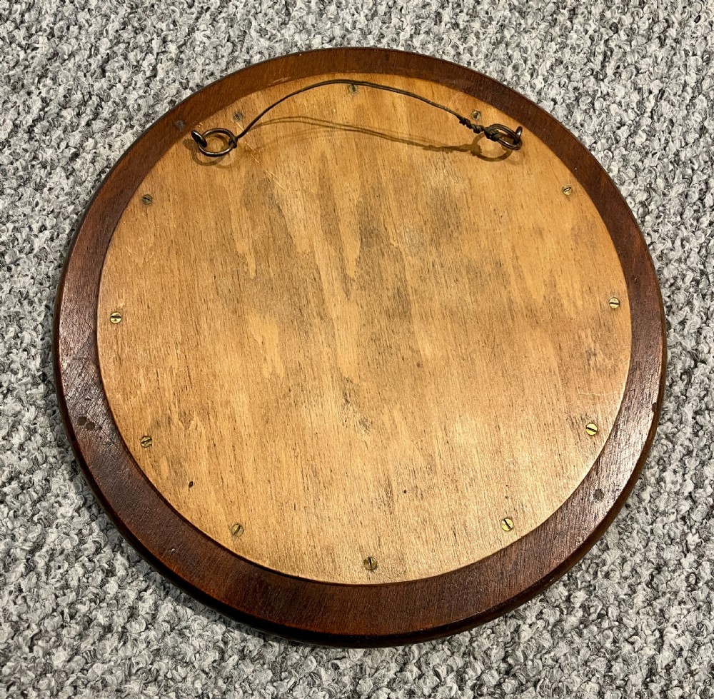 Antique Mahogany Convex Mirror View V