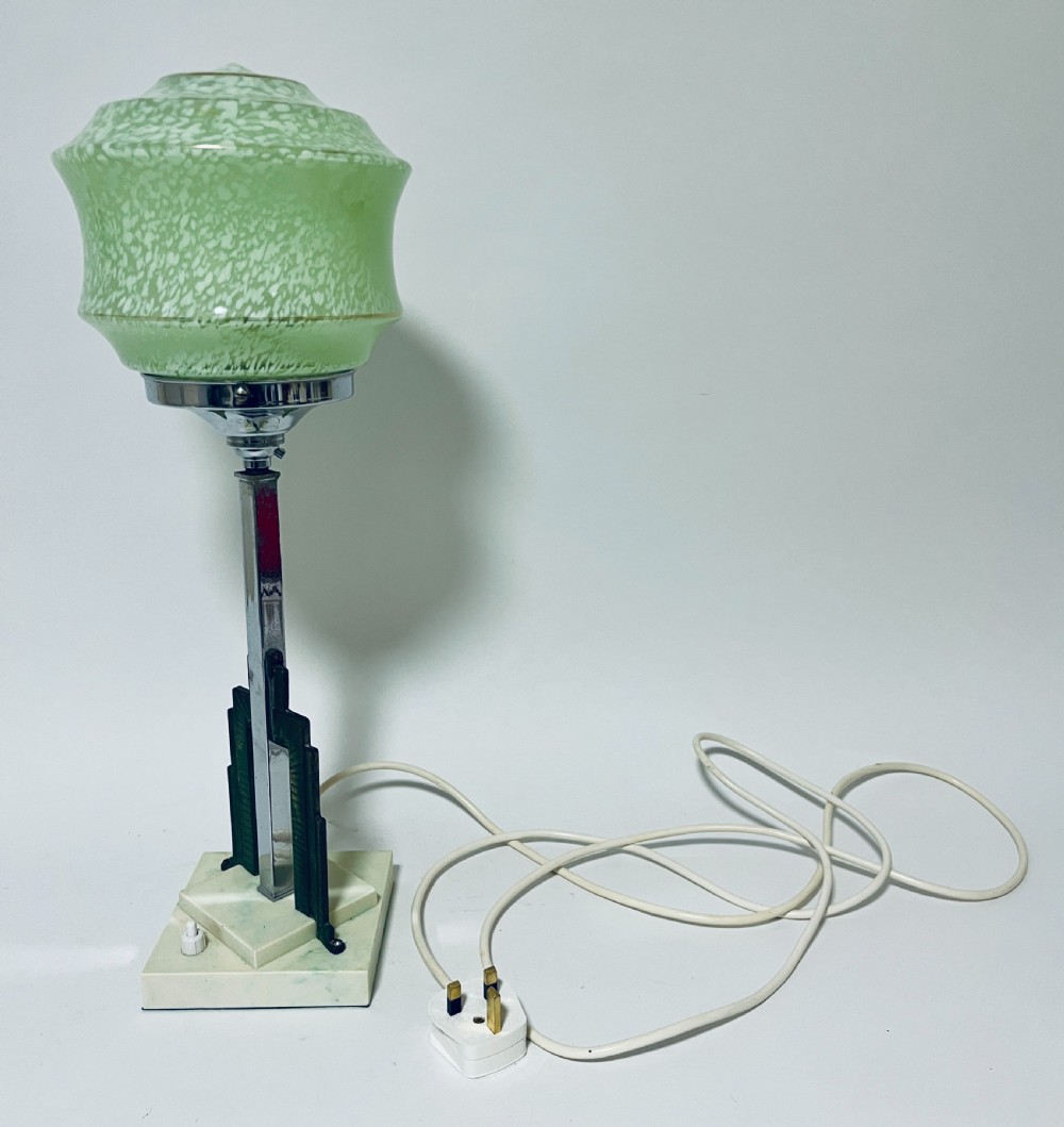 Art Deco Chrome Table Lamp View VII