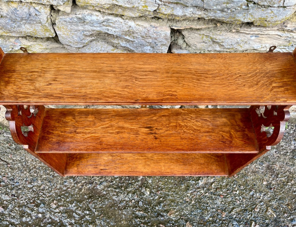 Antique Oak Wall Shelves View III