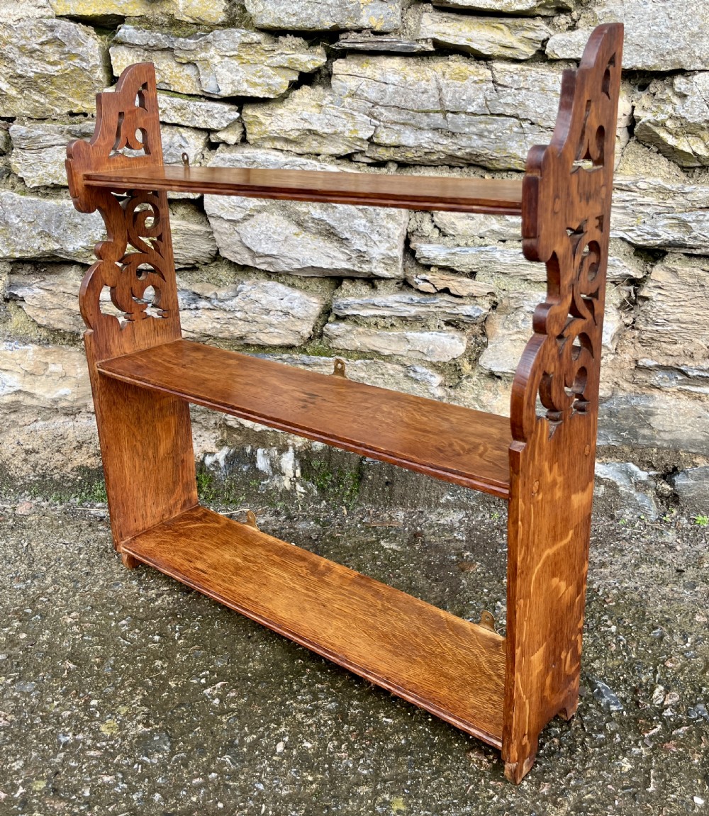 Antique Oak Wall Shelves View IV