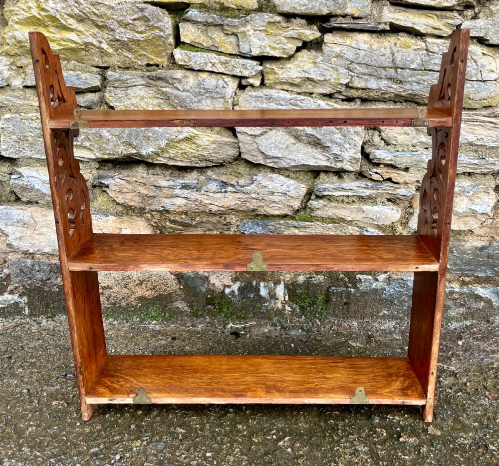Antique Oak Wall Shelves View V