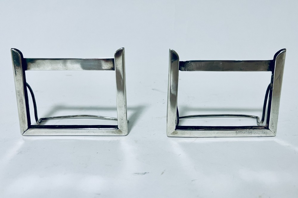 Pair of Silver Place Card Holders