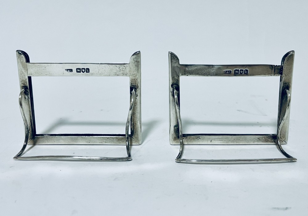 Pair of Silver Place Card Holders View III