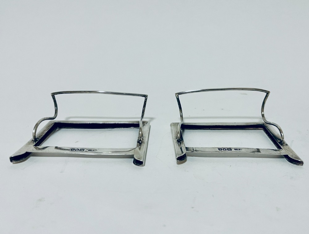 Pair of Silver Place Card Holders View X