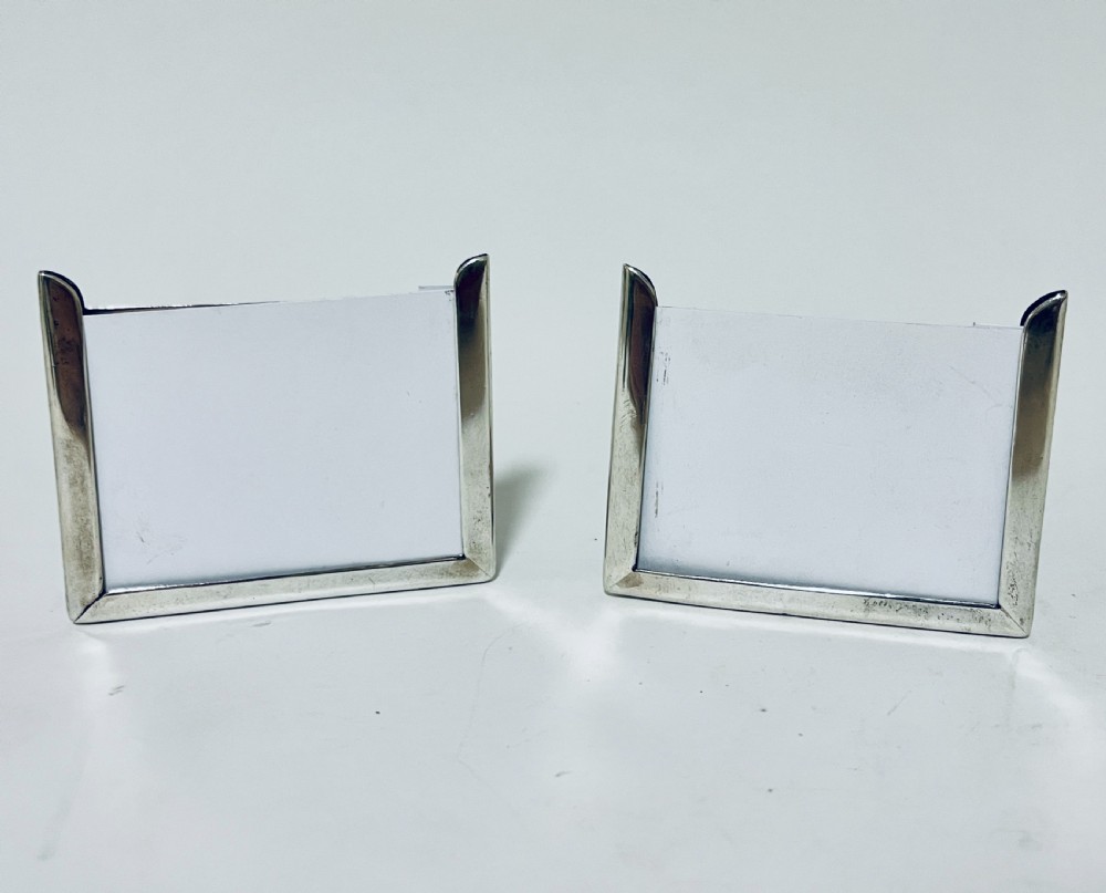 Pair of Silver Place Card Holders View XI