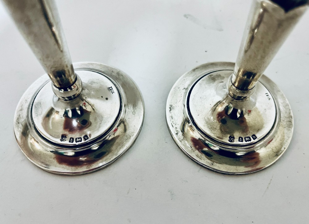 Pair of Silver Mounted Cut Glass Vases View II