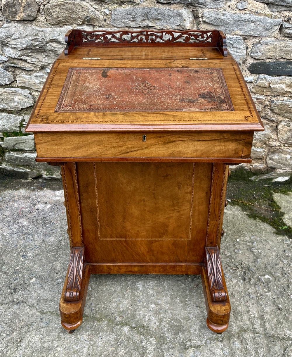 Victorian Walnut Davenport