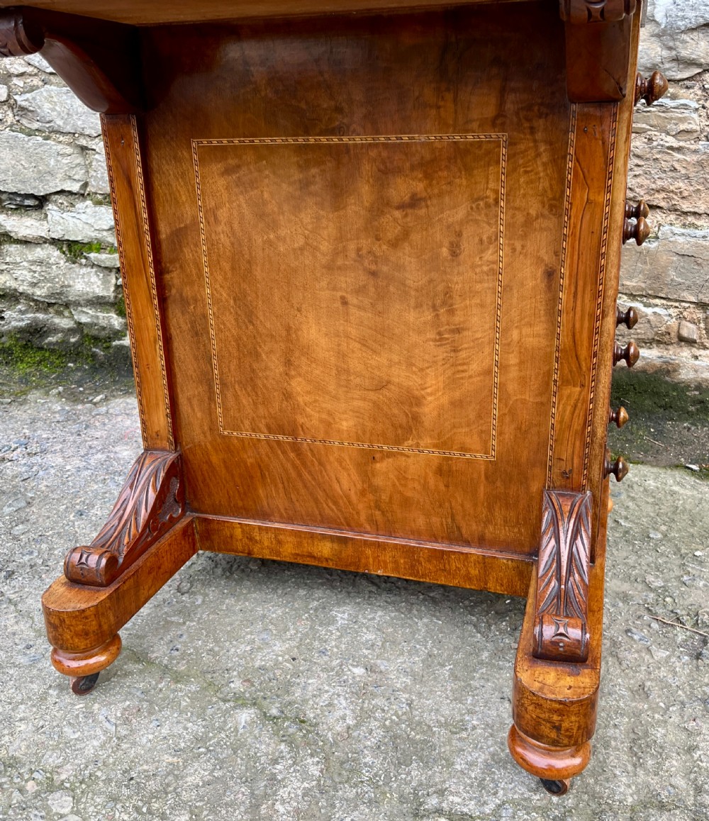 Victorian Walnut Davenport View VII