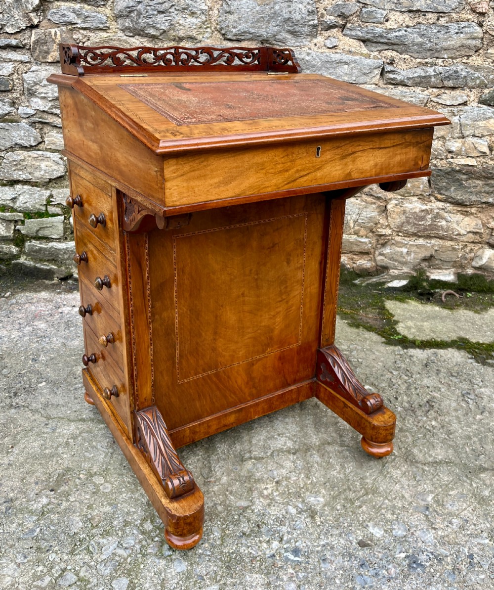 Victorian Walnut Davenport View XI