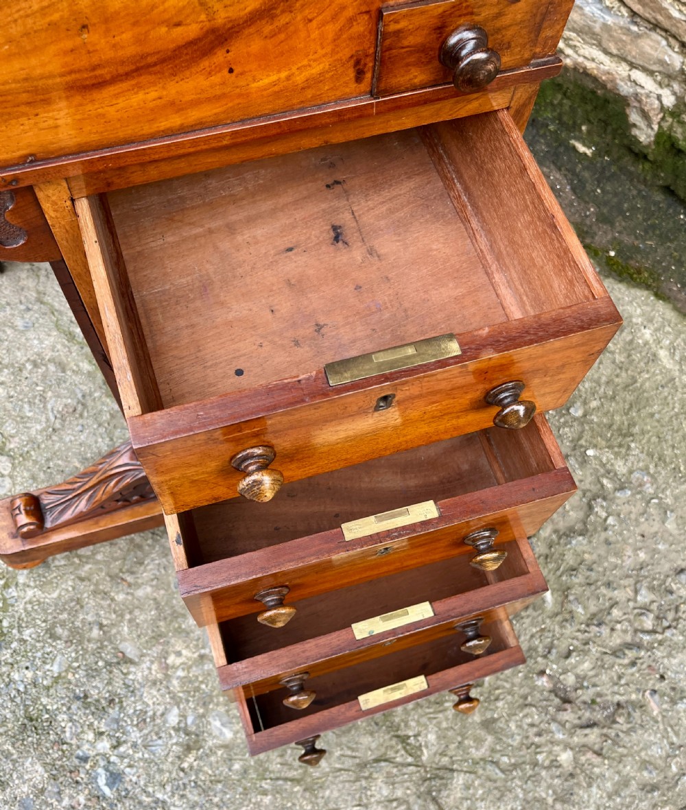 Victorian Walnut Davenport View XIII
