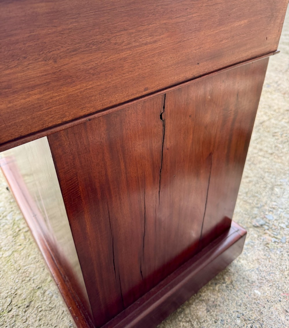 Large Victorian Mahogany Pedestal Desk View XII
