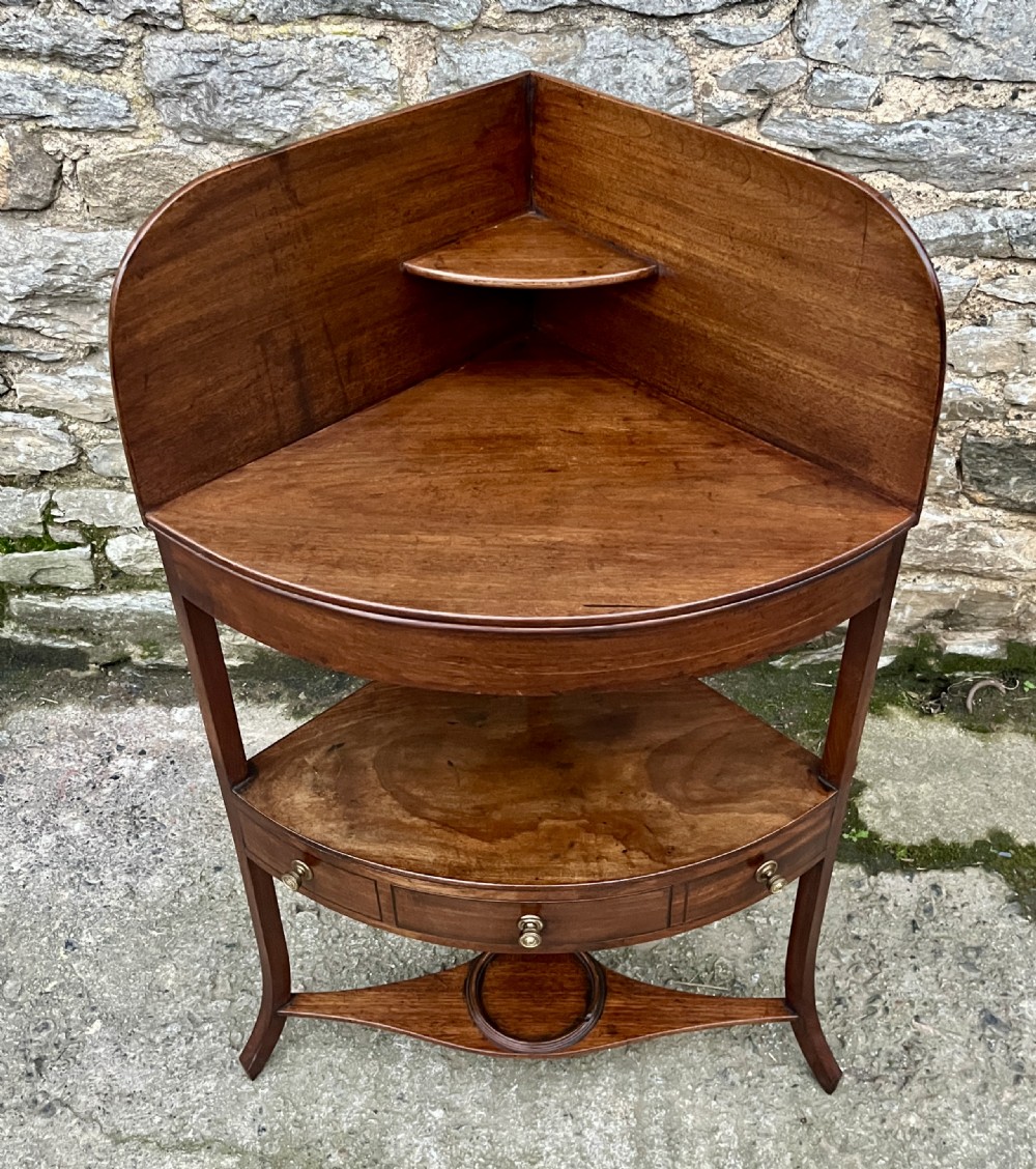 Georgian Mahogany Corner Washstand View III