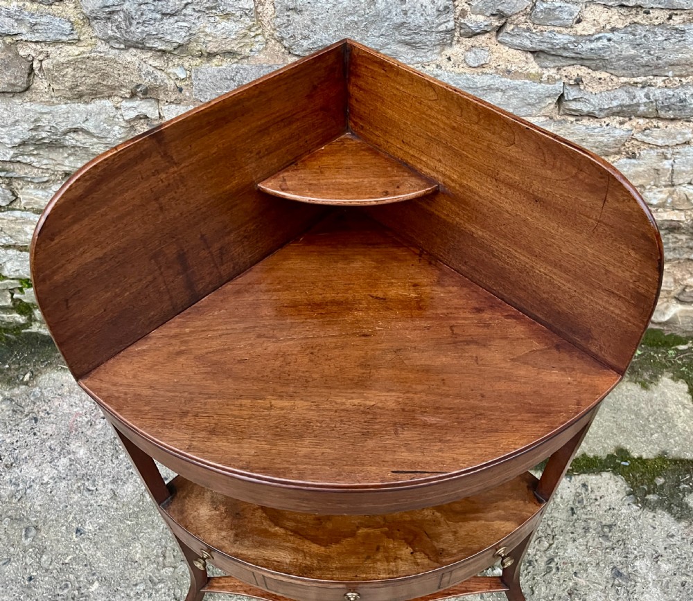 Georgian Mahogany Corner Washstand View VI