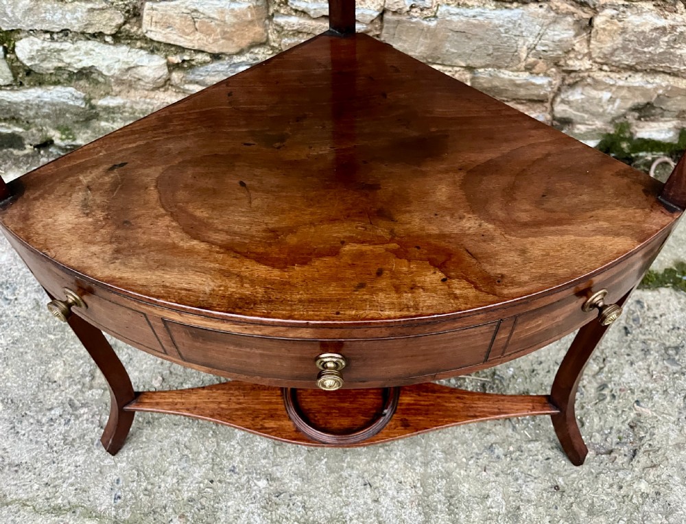 Georgian Mahogany Corner Washstand View VIII
