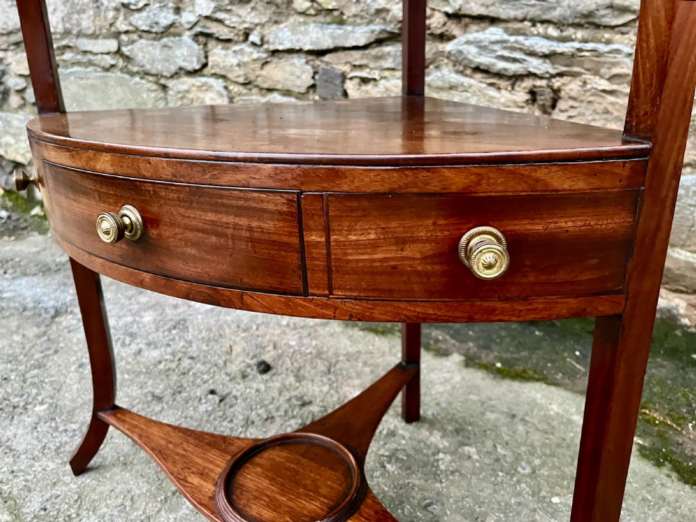Georgian Mahogany Corner Washstand View IX