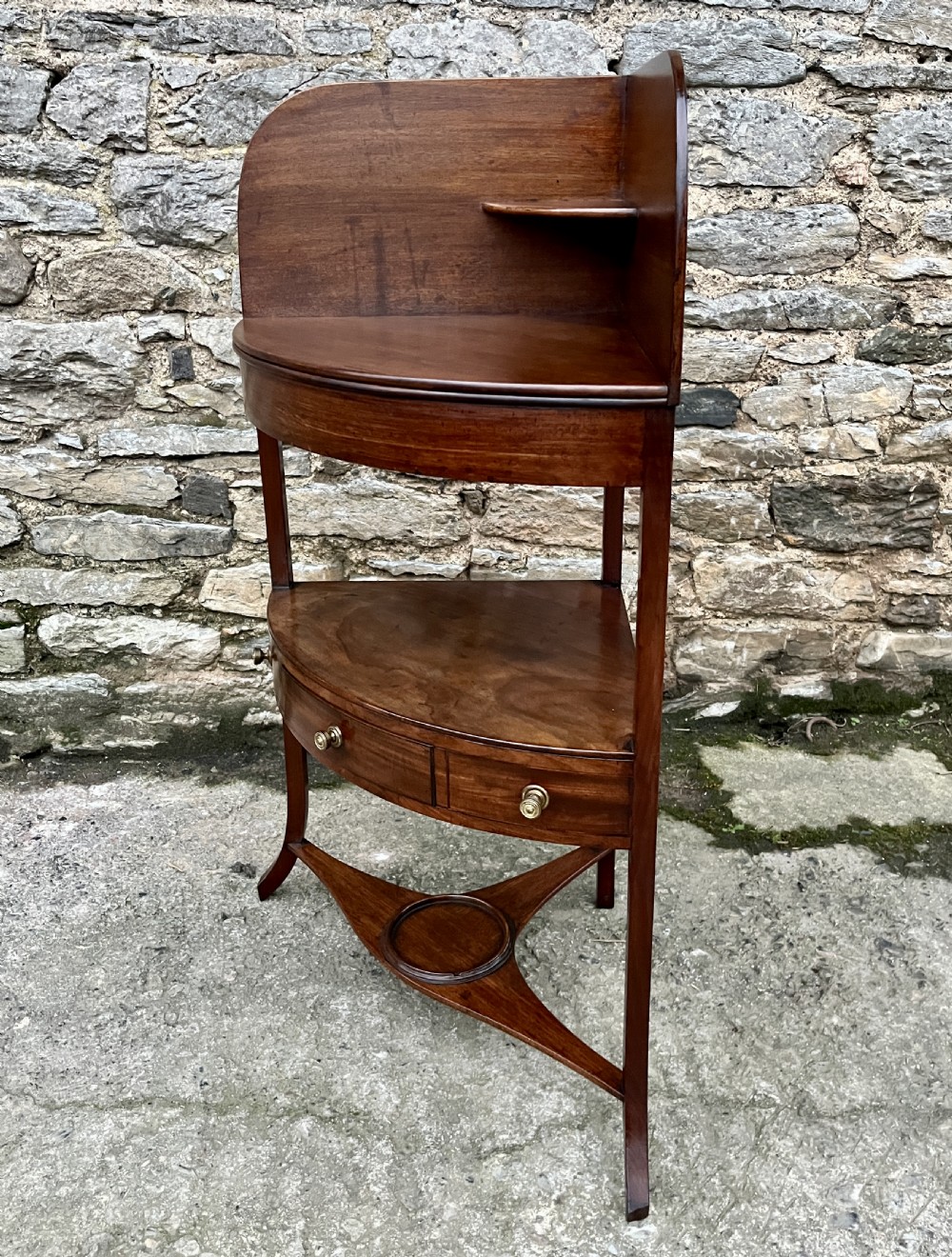 Georgian Mahogany Corner Washstand View XI