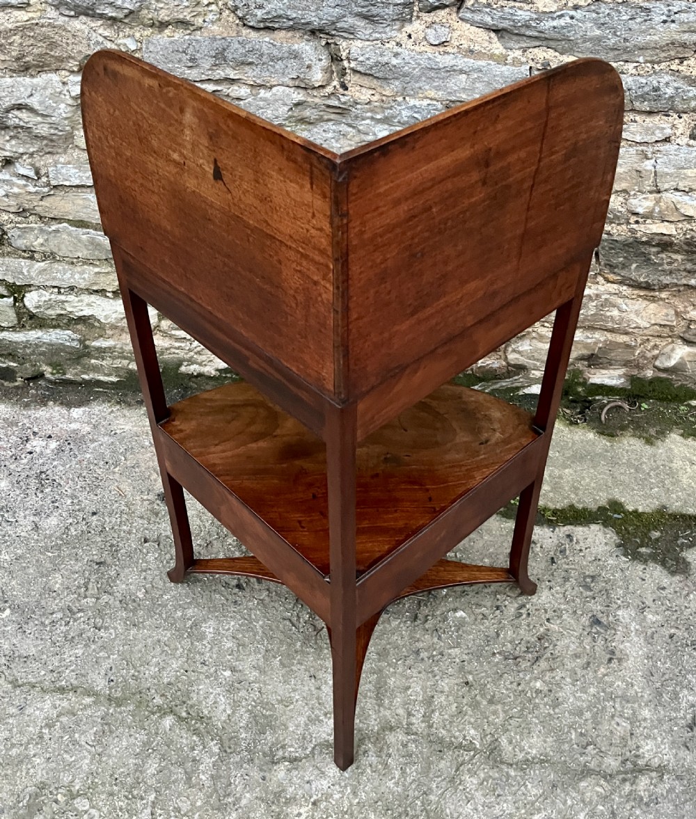 Georgian Mahogany Corner Washstand View XIII