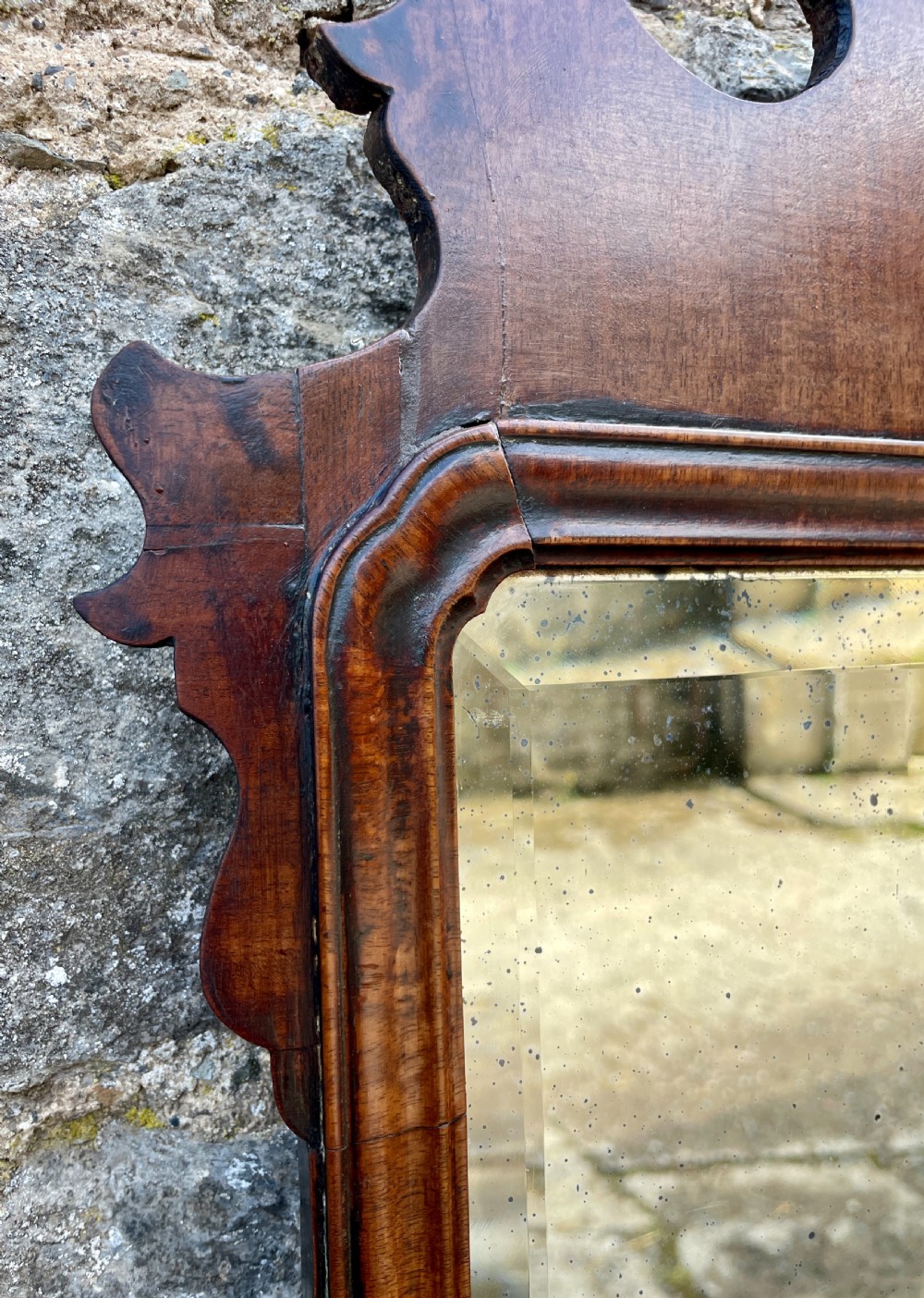 Georgian Mahogany Fretwork Mirror View V