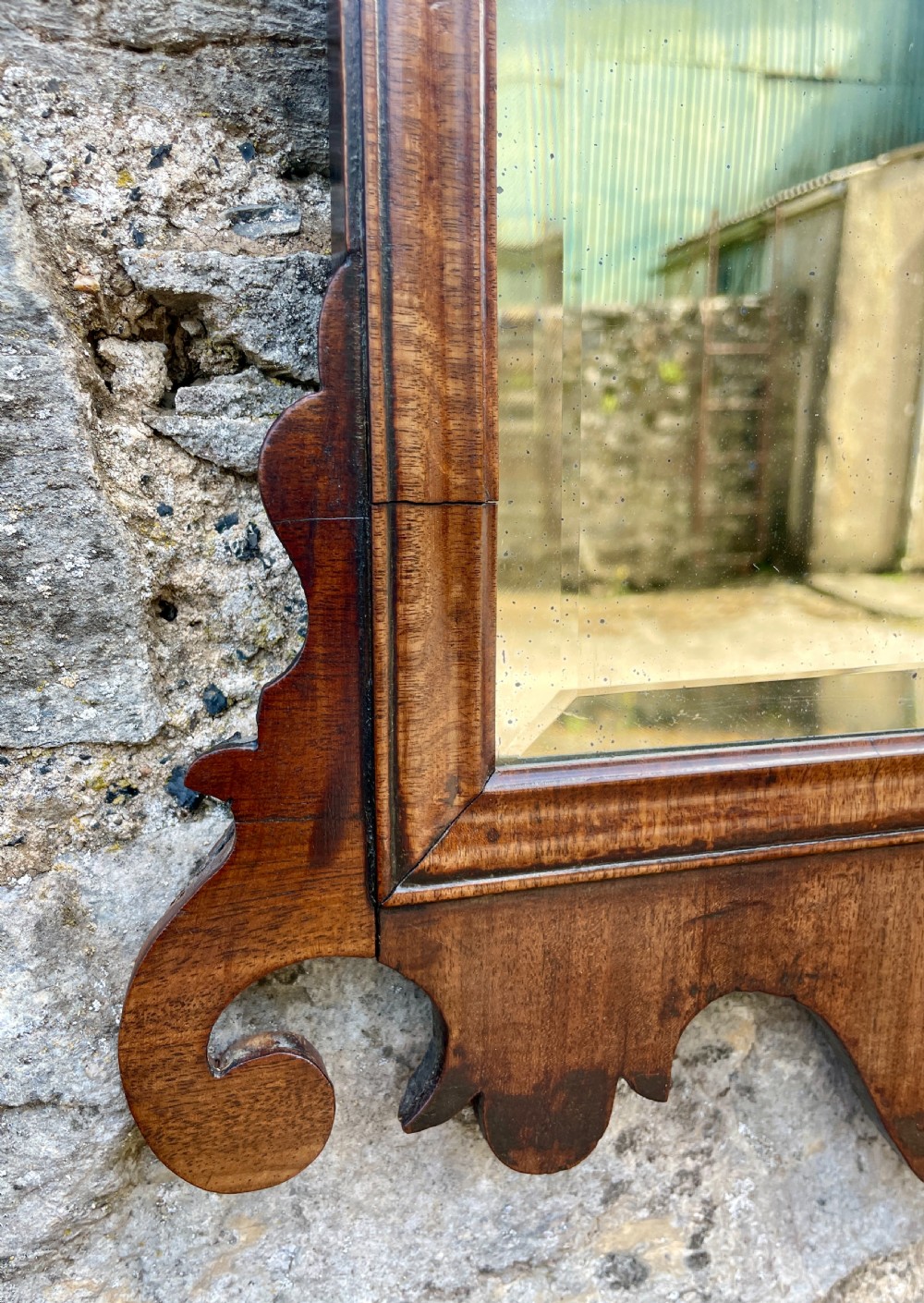 Georgian Mahogany Fretwork Mirror View VI