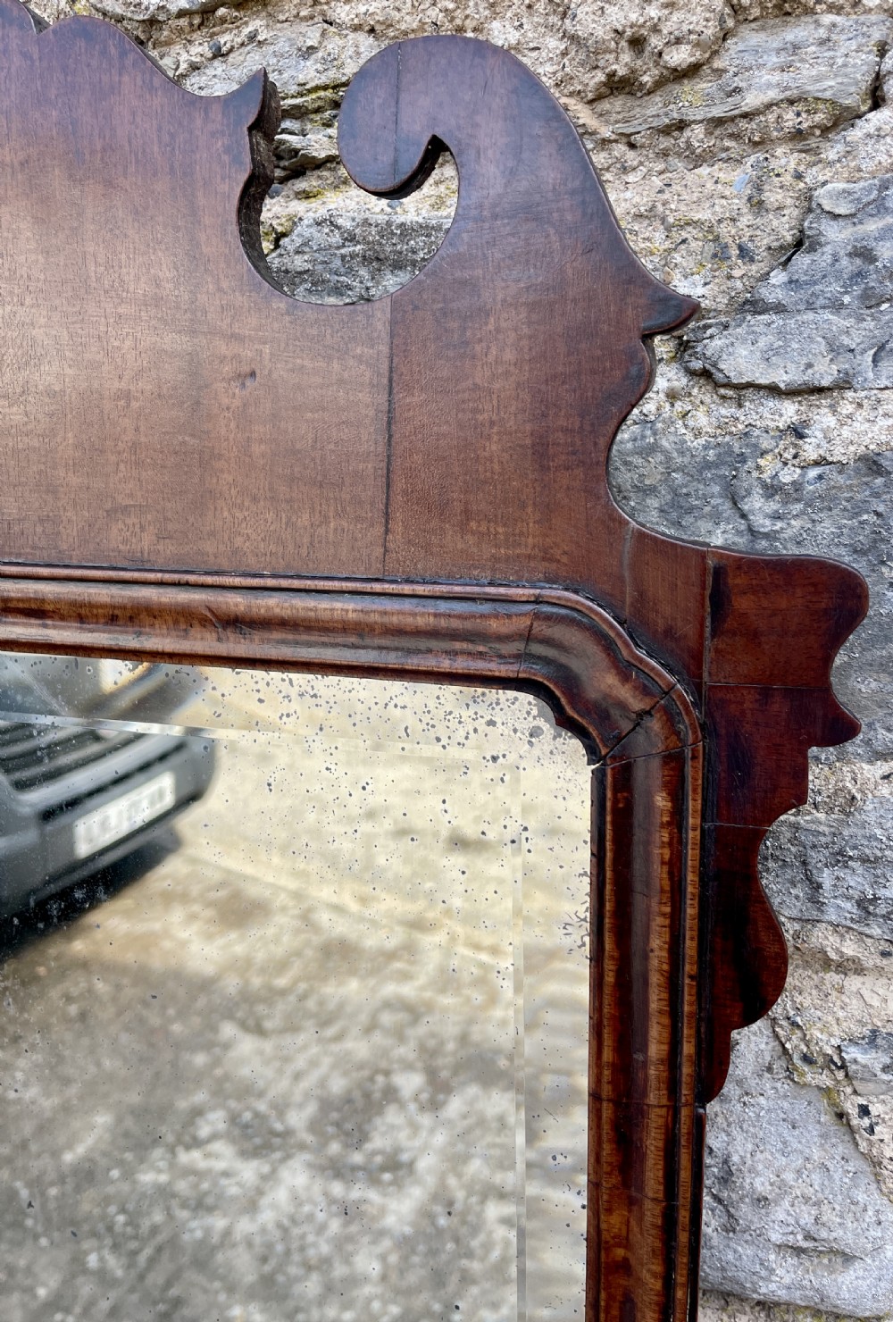 Georgian Mahogany Fretwork Mirror View XII