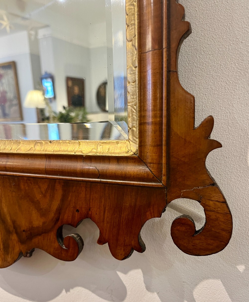 Georgian Walnut Fretwork Wall Mirror View VIII