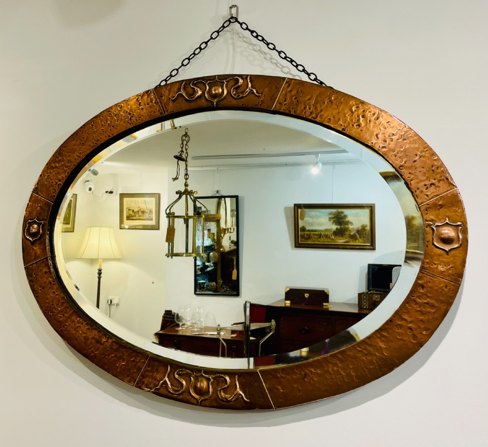 Arts and Crafts Copper Mirror View II
