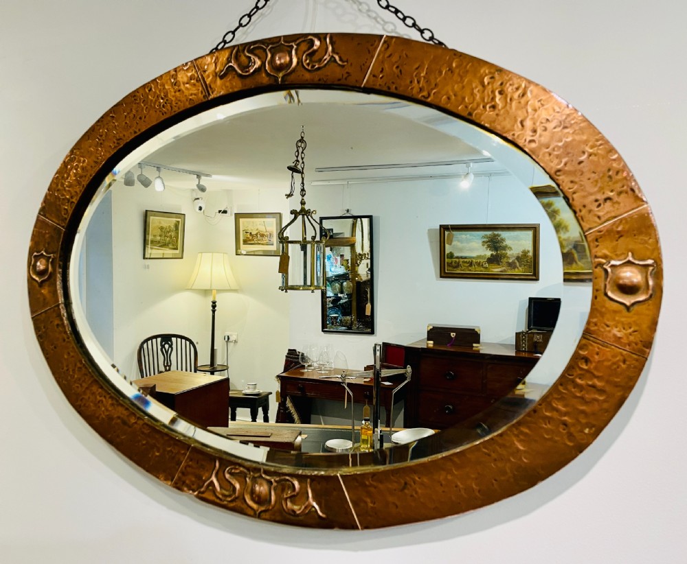 Arts and Crafts Copper Mirror View III