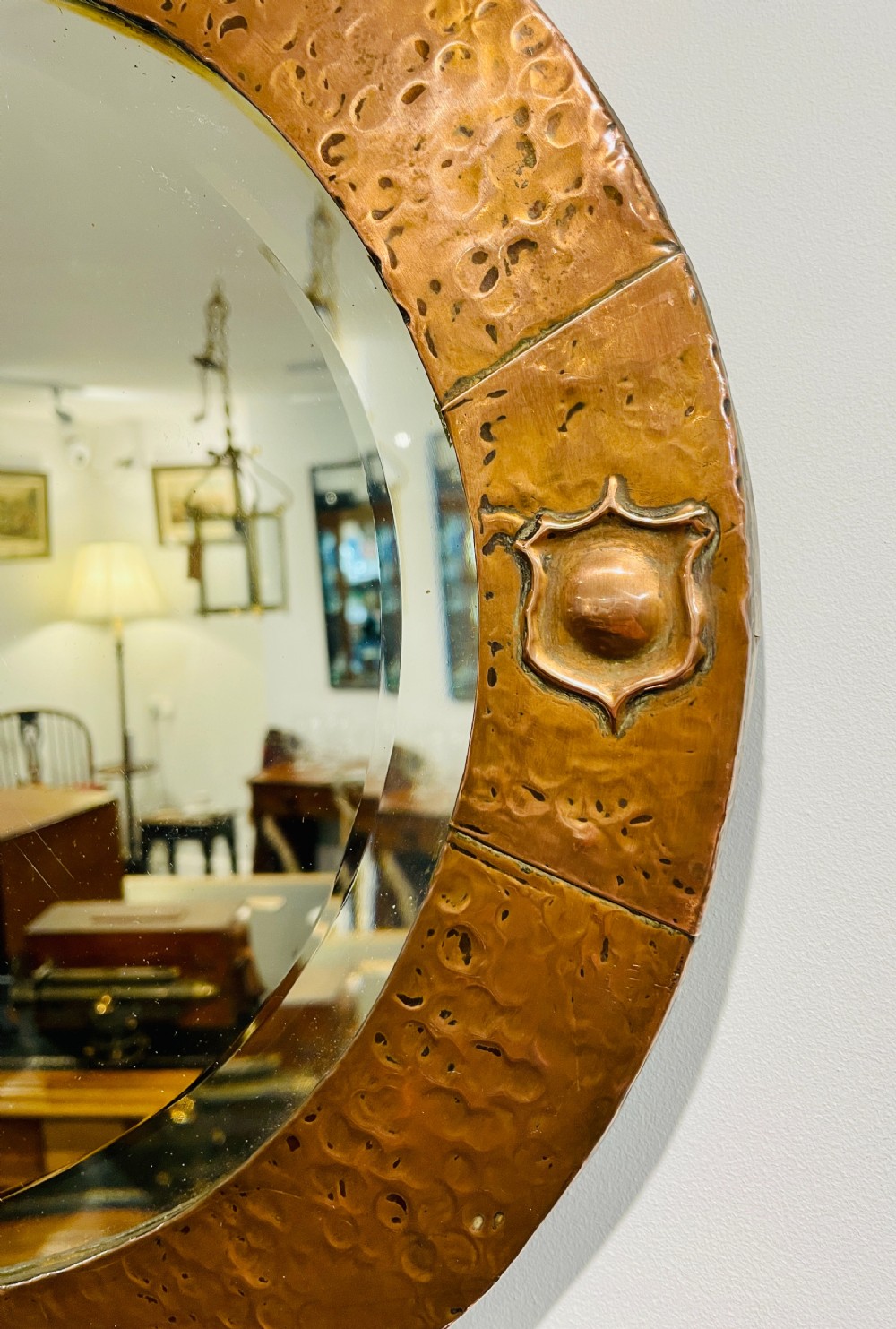 Arts and Crafts Copper Mirror View V