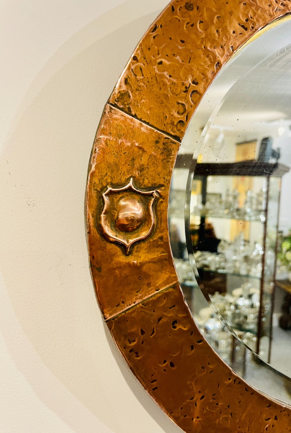 Arts and Crafts Copper Mirror View VIII