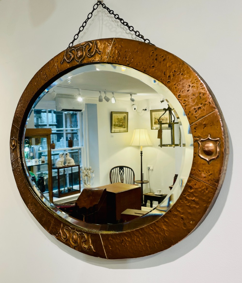 Arts and Crafts Copper Mirror View IX