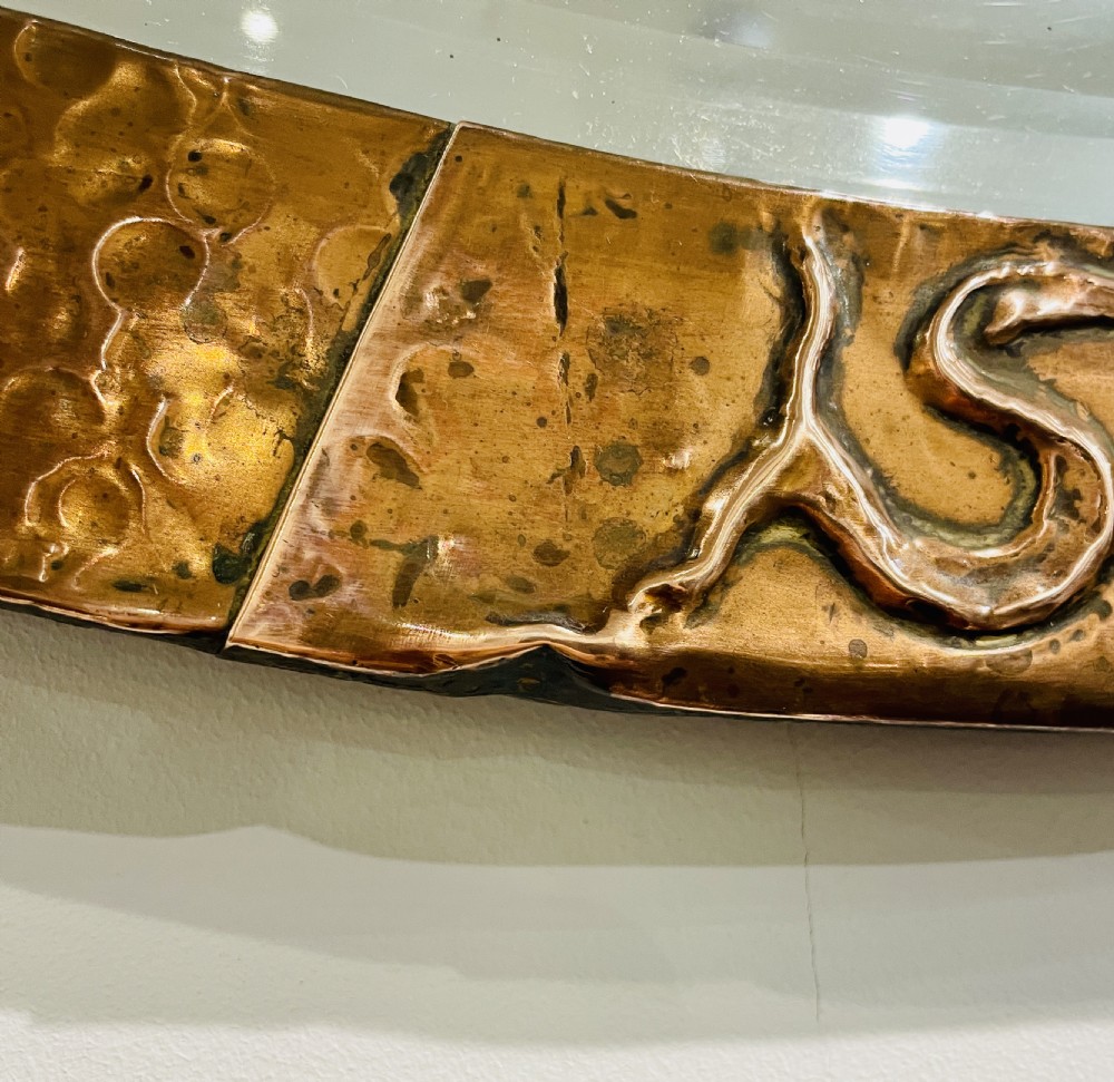 Arts and Crafts Copper Mirror View XII