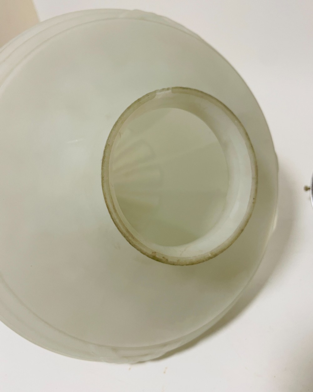 Antique Milk Glass Pendant Light View IX
