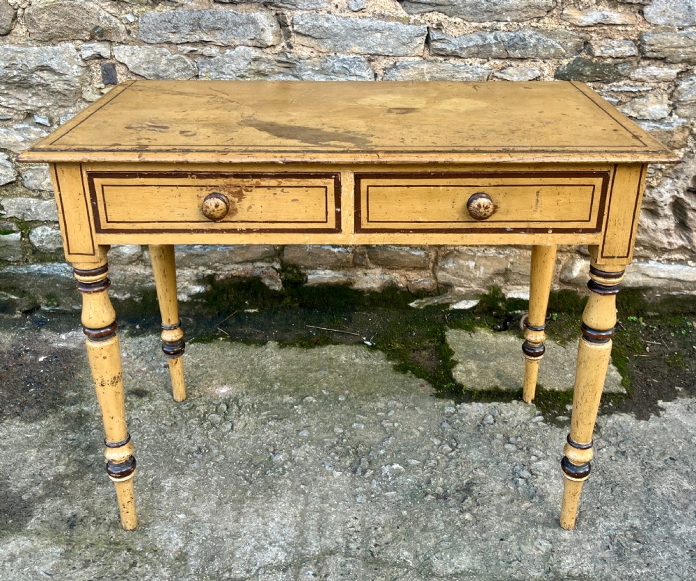 Victorian Pine Side Table in the Original Paint