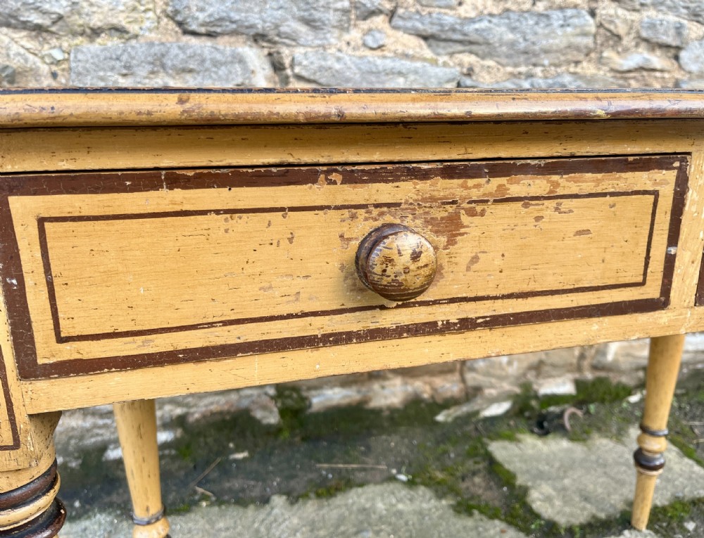 Victorian Pine Side Table in the Original Paint View IV