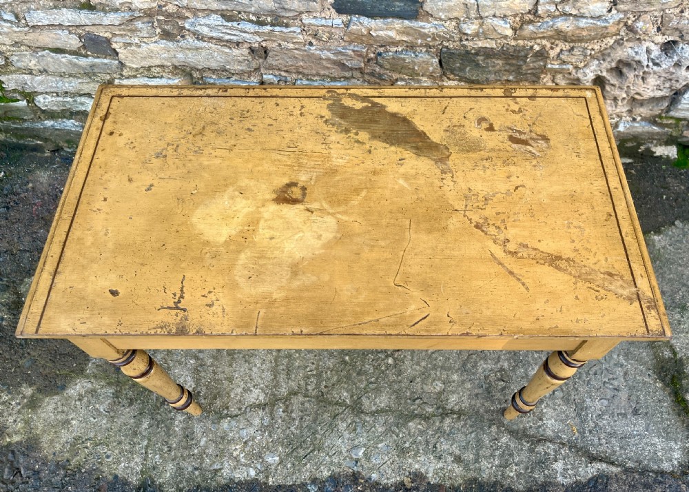 Victorian Pine Side Table in the Original Paint View XV