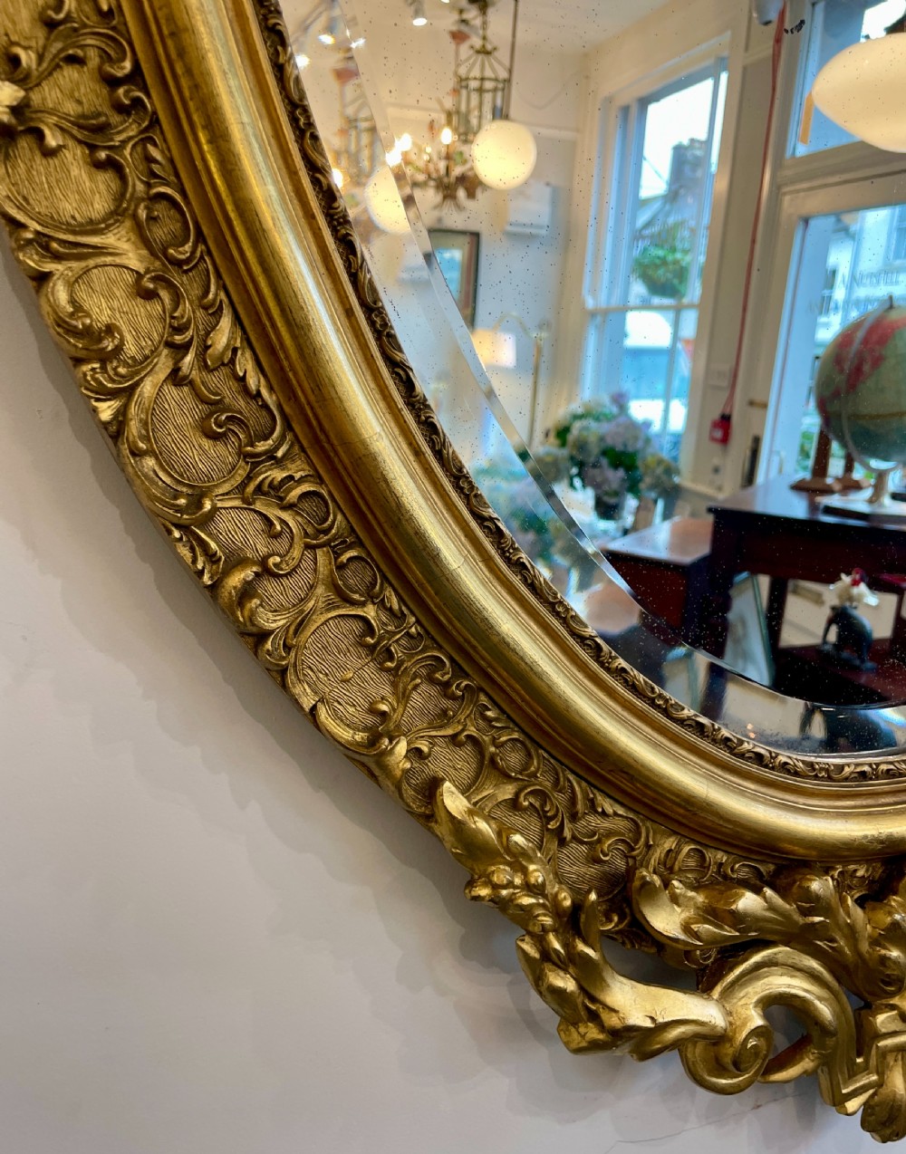 Large Antique Gilt Wall Mirror View III