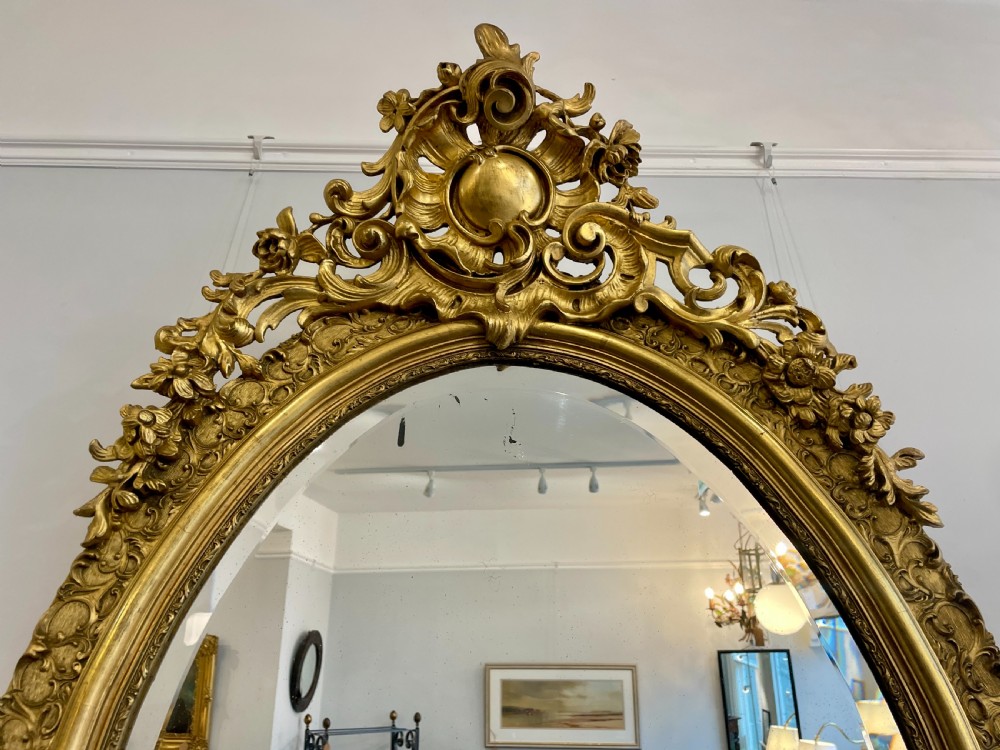 Large Antique Gilt Wall Mirror View VI