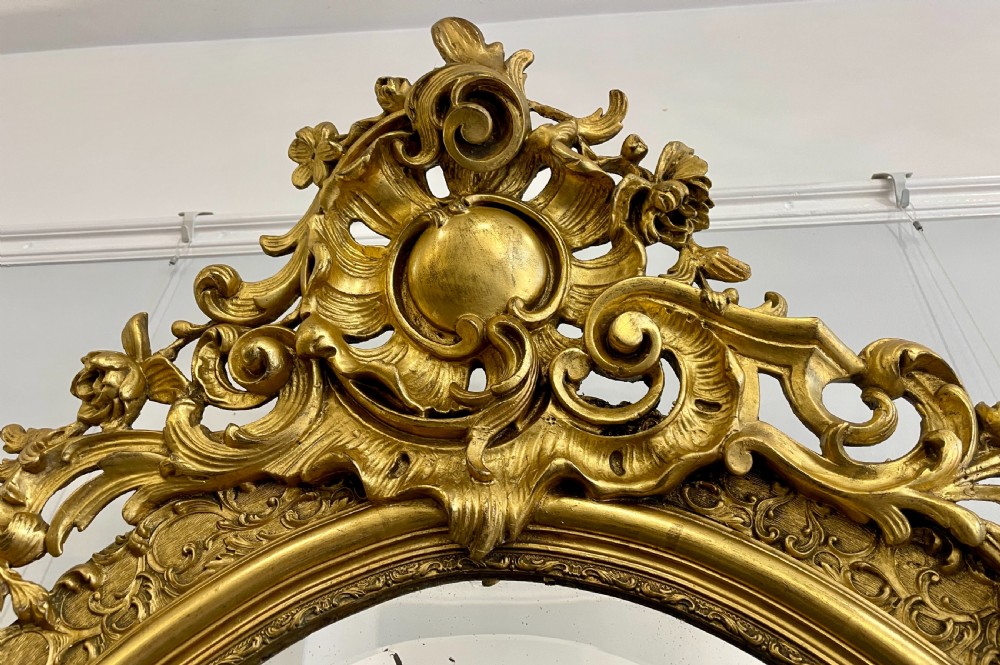Large Antique Gilt Wall Mirror View VII