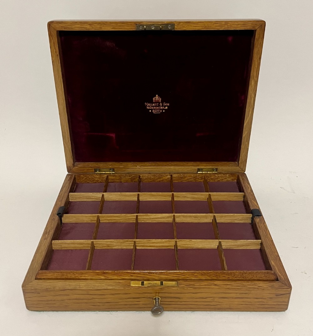 Antique Oak Collectors Box
