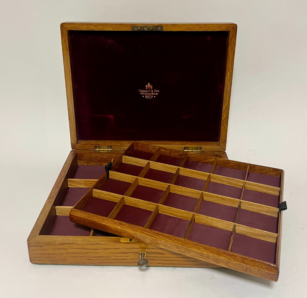 Antique Oak Collectors Box View V