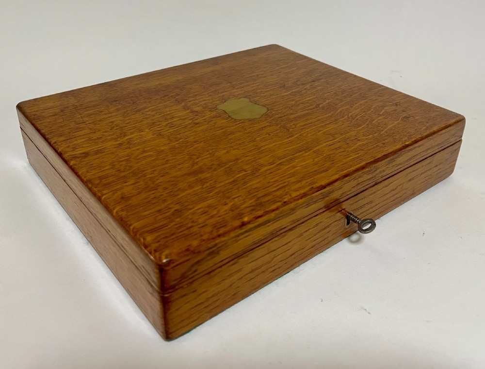 Antique Oak Collectors Box View IX