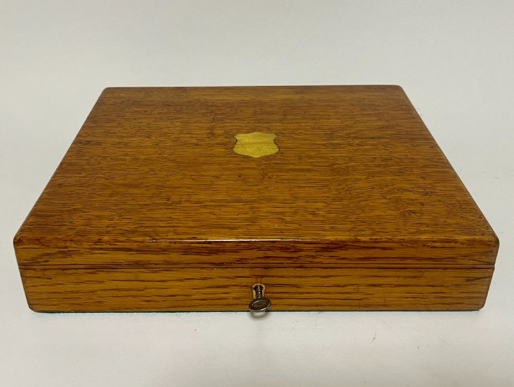 Antique Oak Collectors Box View X