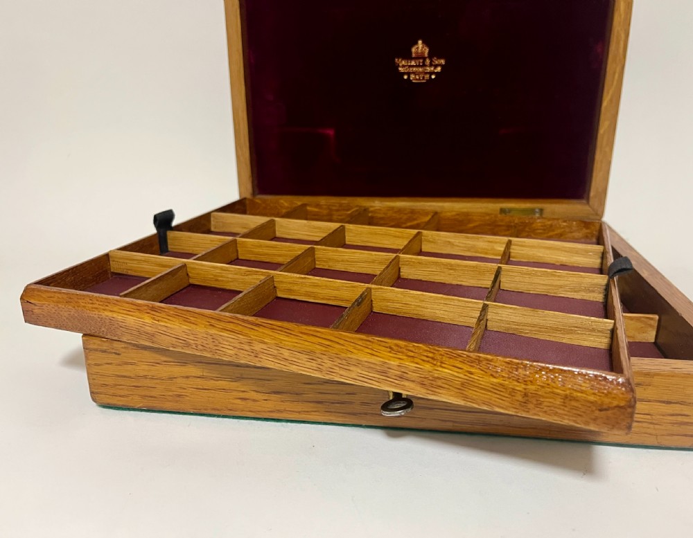 Antique Oak Collectors Box View XI