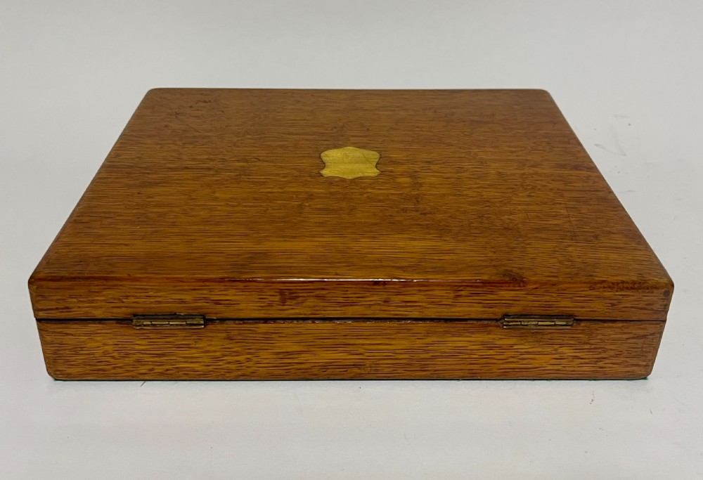 Antique Oak Collectors Box View XII